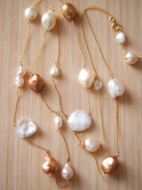 (14kgf) アコヤ　バロック　ケシパール　ロングネックレス(88cm)