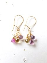 (14kgf)ファンシーカラーサファイアピアス