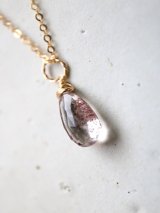 14KGF　elestial quartz shaped briolette cut necklace