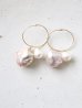 画像1: 14KGF hoop skoya baroque pearl pierce (1)