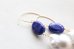 画像2: 14KGF　lapis lazuli  baroque pearl pierce (2)