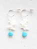 画像1: SILVER925　turquoise coral pierce (1)