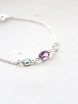 SILVER925　topaz　amethyst　bracelet