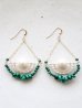画像1: 14KGF　malachite topaz pearl pierce (1)