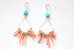 画像2: 14KGF　Sleeping beautyturquoise coral pierce   (2)