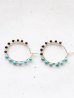 画像1: 14KGF black spinel　 turquoise pierce (1)