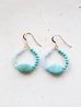 画像1: 14KGF　aquamarine turquoise  pierce (1)