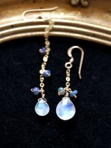 14KGF Blue Moonstone opal pierce