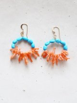 14KGF　Sleeping beautyturquoise coral  pierce