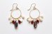 画像2: 14KGF　garnet brownmoonstone pearl pierce  (2)