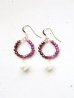 画像1: 14KGF ruby  garnet　akoyapearl pierce  (1)