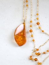 14KGF　amber necklace