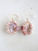 14KGFpinkpearl pierce 