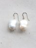 画像1: SILVER925　large drop  baroque pearl pierce (1)