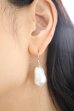 画像2: SILVER925　large drop  baroque pearl pierce (2)