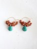 画像1: 14KGF garnet malachite　pierce  (1)