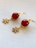 画像1: 14KGF carnelian snow crystal pierce  (1)