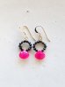 画像1: 14KGF　shockingpink＆black　pierce  (1)