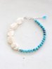 画像1: SILVER925 turquoise shell  bracelet (1)