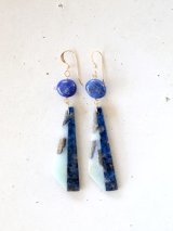 14KGF lapislazuli  amazonite pierce