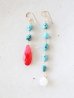 画像1: 14KGF turquoise moonstone  pierce (1)