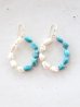 画像1: 14KGF turquoise pearl  pierce (1)