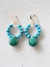 画像1: 14KGF turquoise malachite pierce (1)