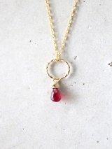14KGF　ruby necklace 