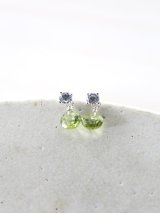 SILVER925　 peridot　 pierce