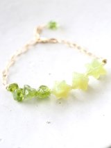 14KGF peridot  bracelet