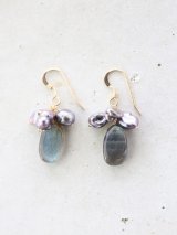 14KGF　labradorite pearl pierce