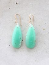 14KGF chrysoprase　teardrop pierce 