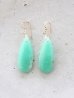 画像1: 14KGF chrysoprase　teardrop pierce  (1)