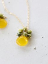14KGF honey jade serpentine necklace