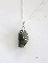 SILVER925　moldavite necklace 