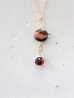 画像2: 14KGF garnet  shell necklace (2)