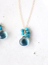 14KGF turquoise fluorite necklace
