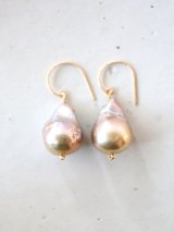 14KGF baroque pearl pierce