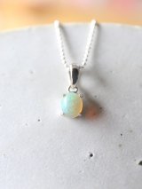 SILVER925　opal necklace
