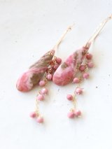 14KGF rhodonite pierce