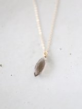 14KGF smoky quartz necklace