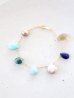 画像1: 14KGF lapis lazuli larimar multi bracelet (1)