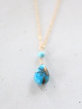 14KGF blue copperturquoise necklace
