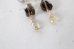 画像2: 14KGF  South Sea Pearl　smoky quartz pierce (2)