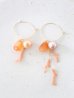 画像1: 14KGF coral pearl pierce (1)