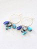 画像1: 14KGF ways lapis lazuli  turquoise hooppierce (1)