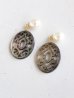 画像1: 14KGF blackpearl oyster pierce (1)