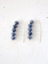 14KGF  blue coral pierce