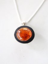 SILVER925 amberreversible necklace