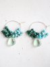 画像1: SILVER925　 turquoise malachite flowlignt hooppierce (1)